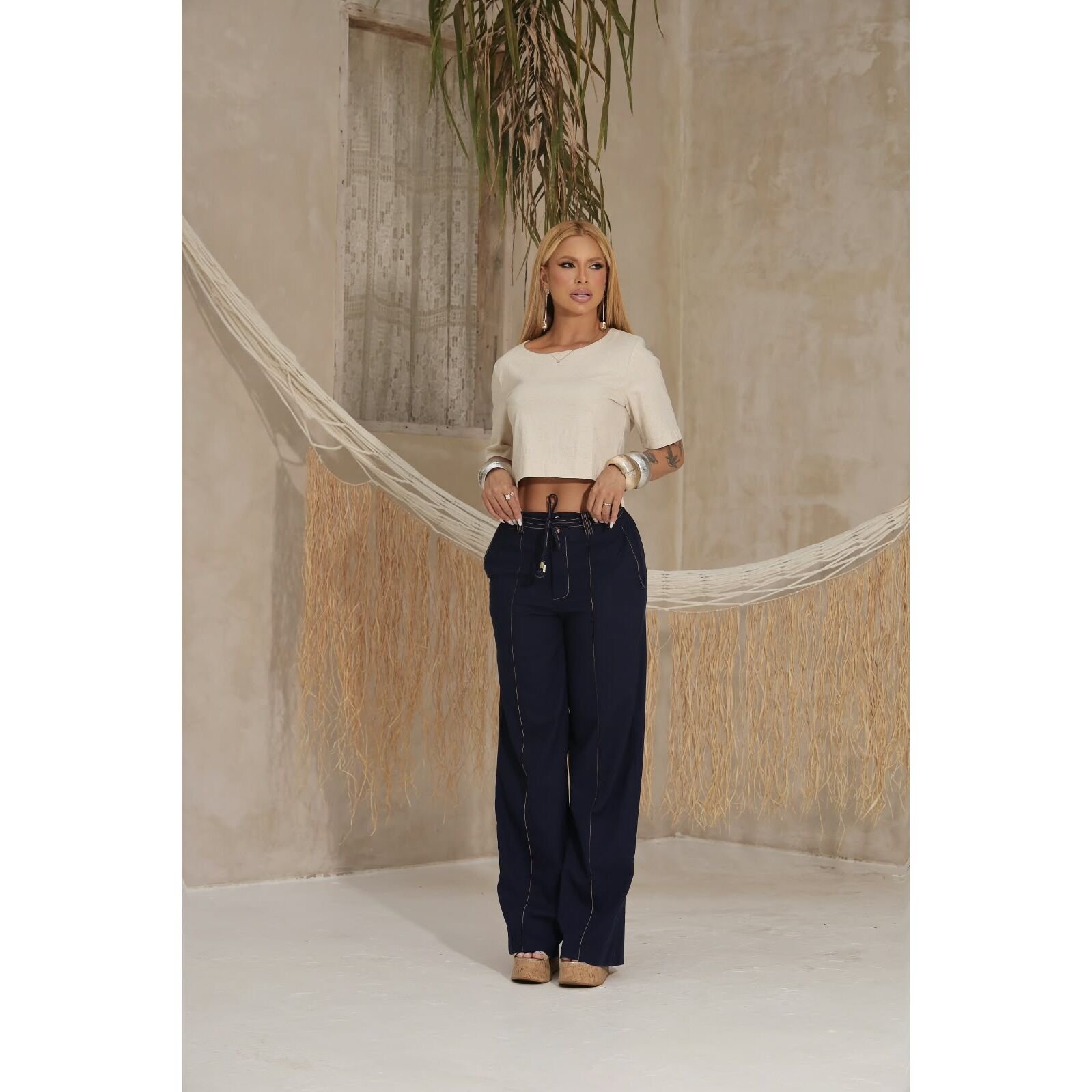 Calça Zara Pespontada